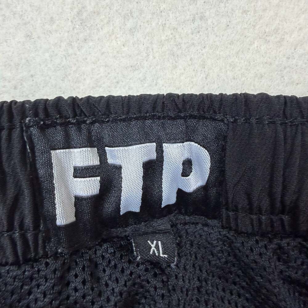 FTP Pants Mens Size XL Colorblock Nylon Warm-Up Black Olive White Nylon Flaws - Picture 6 of 14